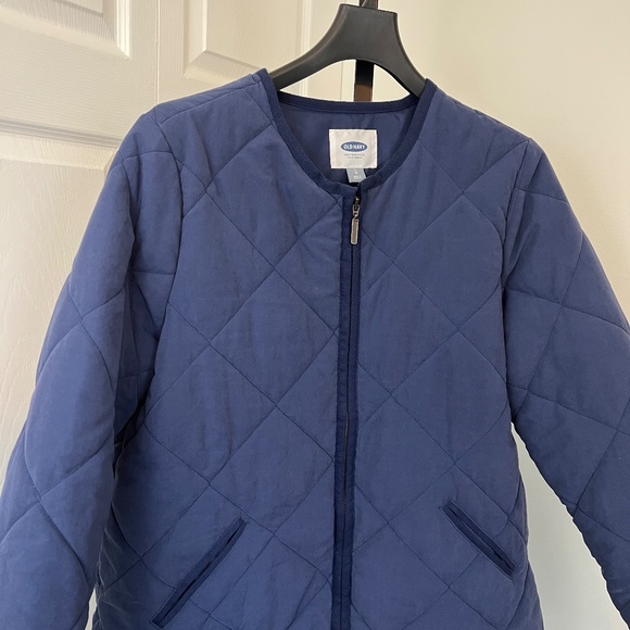 Old Navy Collarless Quilted Jacket Size Large - Picture 10 of 10